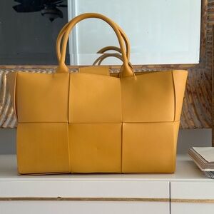 J Mclauglin Woven Leather Bag.  New with packing in place